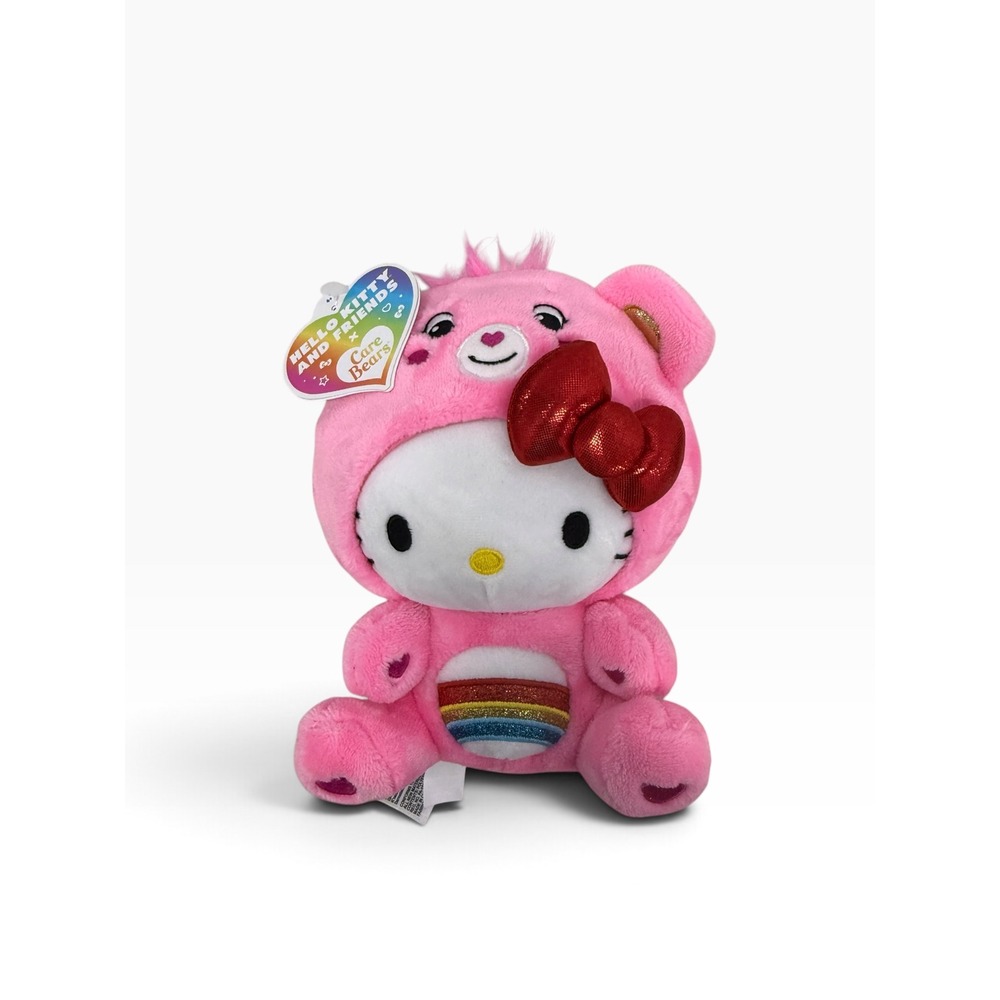 Hello Kitty x Care Bears Cheer Bear Costume Plush Pink Sanrio Collectible NEW